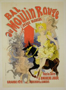 「バル・オー・ムーラン・ルージュ」を宣伝するポスターの複製、1889